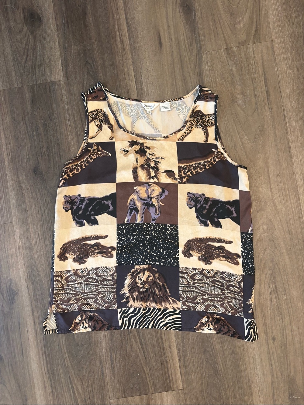 100% silk tank top